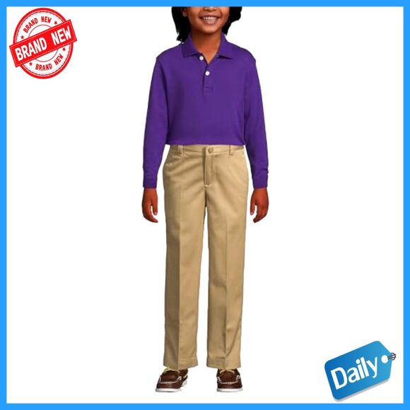 Girls Long Sleeve Cotton Interlock Polo Shirt School Uniform Classic Fit - Picture 2 of 4